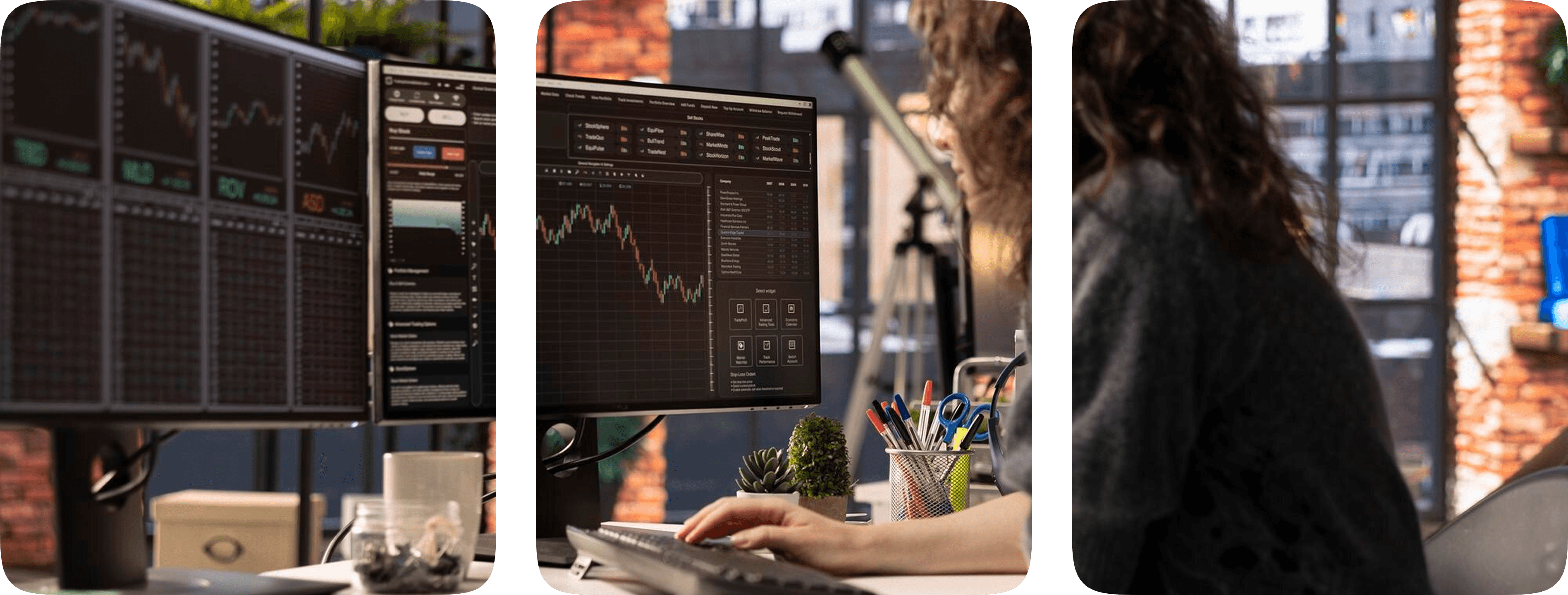 Traders at work on the First Demat platform