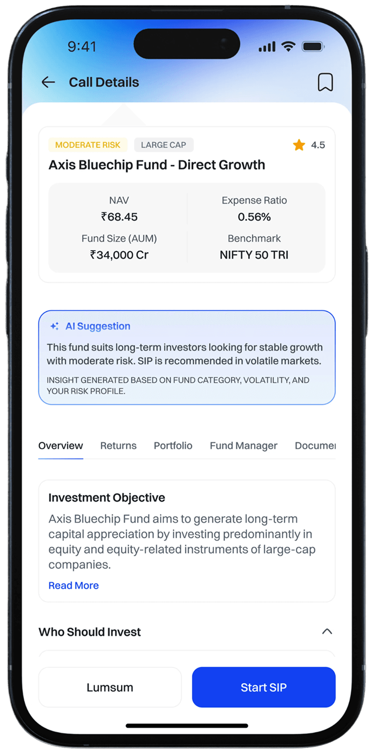 First Demat SIP detail on mobile